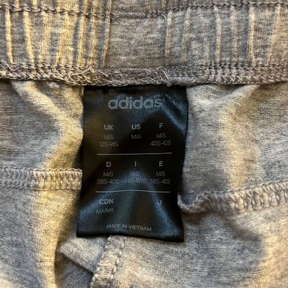 Adidas Pants Womens Medium Gray Pink Three Stripe Jogger Track Pant Athleisure - Picture 7 of 7